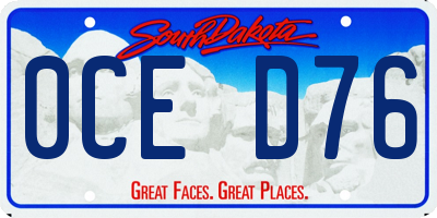 SD license plate 0CED76