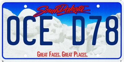 SD license plate 0CED78