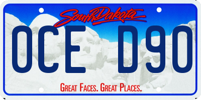 SD license plate 0CED90