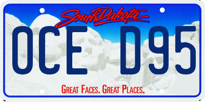 SD license plate 0CED95