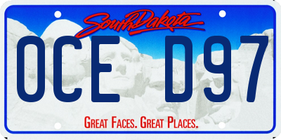 SD license plate 0CED97
