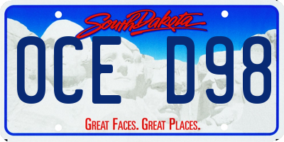 SD license plate 0CED98