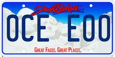 SD license plate 0CEE00