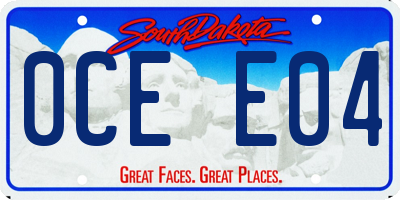 SD license plate 0CEE04