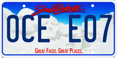 SD license plate 0CEE07