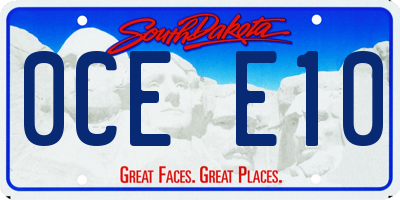 SD license plate 0CEE10