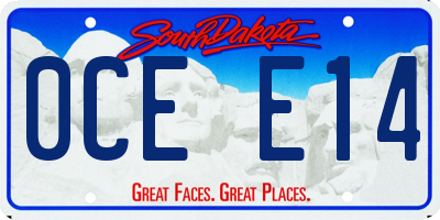 SD license plate 0CEE14