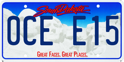 SD license plate 0CEE15