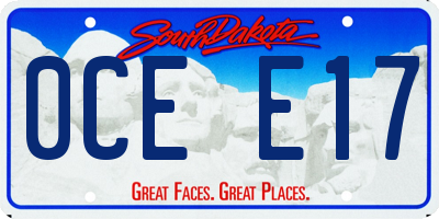 SD license plate 0CEE17
