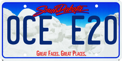 SD license plate 0CEE20