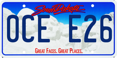 SD license plate 0CEE26