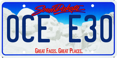 SD license plate 0CEE30