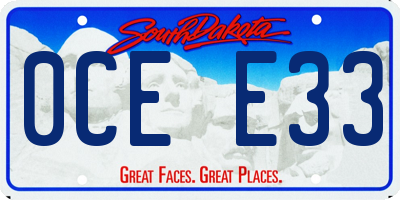 SD license plate 0CEE33