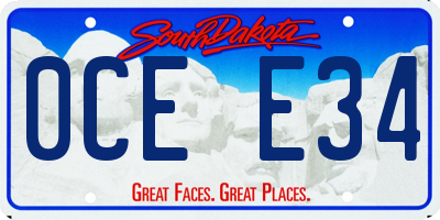 SD license plate 0CEE34