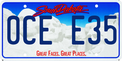 SD license plate 0CEE35
