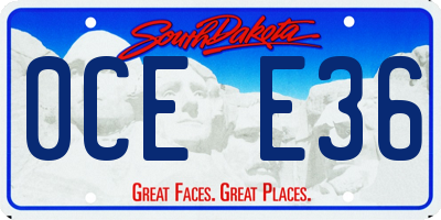 SD license plate 0CEE36