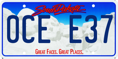 SD license plate 0CEE37