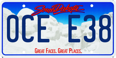 SD license plate 0CEE38