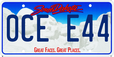 SD license plate 0CEE44