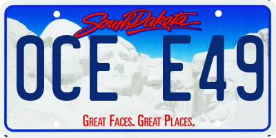 SD license plate 0CEE49