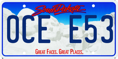 SD license plate 0CEE53