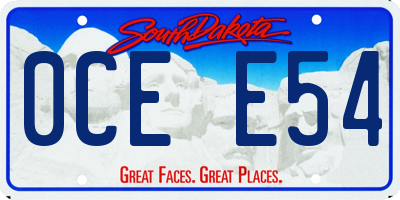 SD license plate 0CEE54