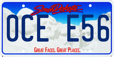 SD license plate 0CEE56