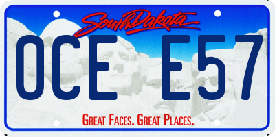 SD license plate 0CEE57
