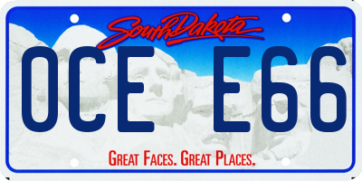 SD license plate 0CEE66