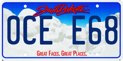 SD license plate 0CEE68