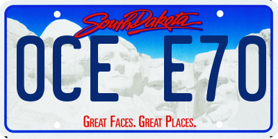 SD license plate 0CEE70