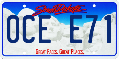 SD license plate 0CEE71