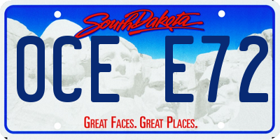 SD license plate 0CEE72