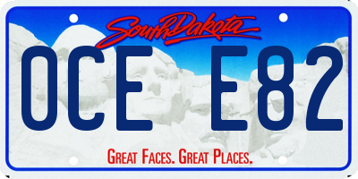 SD license plate 0CEE82