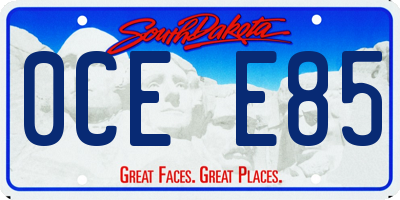 SD license plate 0CEE85
