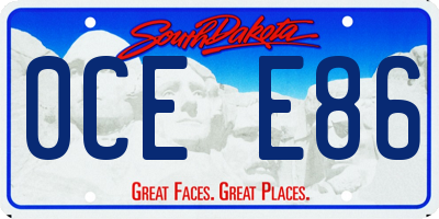 SD license plate 0CEE86