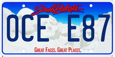 SD license plate 0CEE87