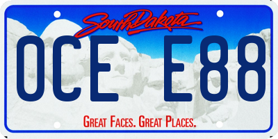 SD license plate 0CEE88