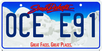 SD license plate 0CEE91