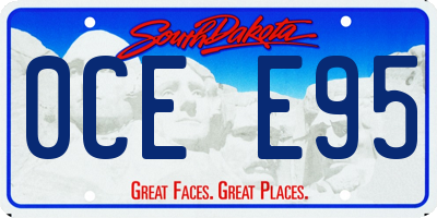 SD license plate 0CEE95