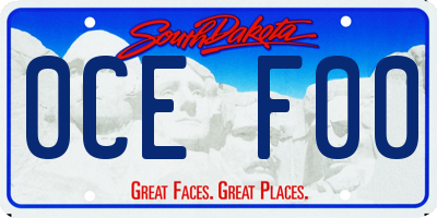 SD license plate 0CEF00