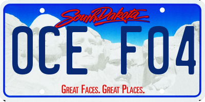 SD license plate 0CEF04