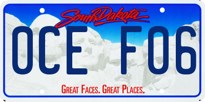 SD license plate 0CEF06