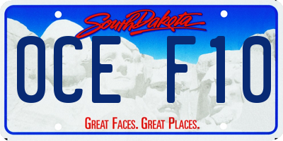 SD license plate 0CEF10