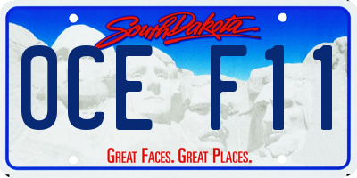 SD license plate 0CEF11