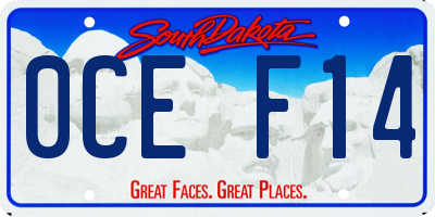 SD license plate 0CEF14