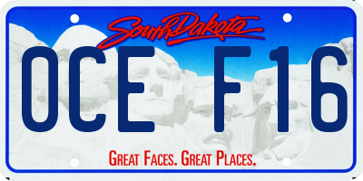 SD license plate 0CEF16