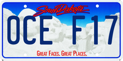 SD license plate 0CEF17
