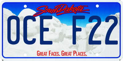 SD license plate 0CEF22