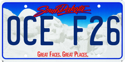 SD license plate 0CEF26